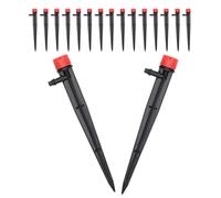 Toyvian 20 Pièces Système D'irrigation Goutte à Goutte Réglable 8 Sorties d'eau pour Plantations, Piquets en Pom de 18cm pour Massifs de Fleurs et Jardins Faciles à Entretenir