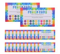 Toyvian 200 Cartes Perforées de Récompense en Papier pour Enseignants et Étudiants, Système de Jetons de Comportement, Dos Vierge, pour Programmes de Fidélité en Classe ou Entreprise