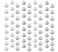 Toyvian 200 Pièces De Cintre D'ornement De Noël Capuchons D'ornement Ronds Embouts De Boule De Noël Remplaçables Pendentif en Plastique Couvertures Supérieures De Boule Casquettes De