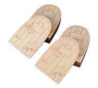 Toyvian 20pièces Porte Miniature Modèle Décoratif De Jardin Porte De Fée Créative Lot Panneau à Messages