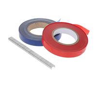 Toyvian 20Rouleaux Ruban de Plante de Jardin Réutilisable PVC avec Agrafes pour Attacher Plantes Grimpantes et Fixations Complet pour Bricolage et Jardinage