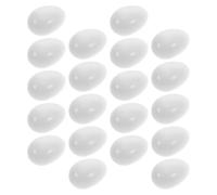 Toyvian 22 Pièces Oeufs Factices Réalistes en Plastique Blanc pour Oiseaux Petits et Calopsittes, Texture Mate Naturelle, Protège Becs et Griffes, pour Élevage en Cage