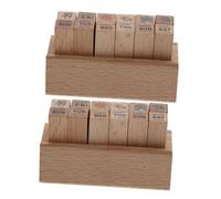 Toyvian 24 pièces Lettres Rustiques pour Scrapbooking et Création de Cartes Thèmes Météo et Jours Semaine pour Conservation des Souvenirs