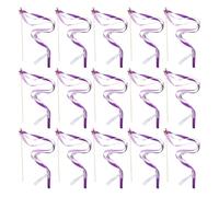 Toyvian 24 pièces Lot de Baguettes Fée Étoiles avec Rubans Colorés et Clochettes Baguettes Magiques pour Fêtes Mariages et Accessoires Princesses