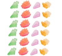 Toyvian 24 Pièces Micro-Paysage Créatif avec Coquillage de Conque Colorée Lumineuse pour Décor Marin et Plage Accessoire Miniature pour Maison de Poupée