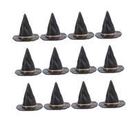 Toyvian 24 Pièces Mini Chapeaux de Accessoires de Décoration pour Halloween Chapeaux Miniatures pour Maison de Poupées et Bouteilles de Vin Fournitures de Fête DIY
