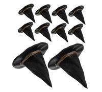 Toyvian 24 Pièces Mini Chapeaux de Noirs pour Décoration DIY Accessoires pour Poupées Maison de Poupée Fête Halloween