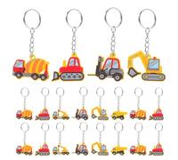 Toyvian 24 Pièces Porte-clés Accessoire Léger et Résistant Pvc Thème Construction pour Fête Décoration Événement pour Anniversaire ou Soirée