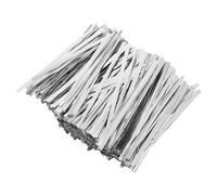 Toyvian 2400 Pièces Attaches Torsadées Argentées en Fer, 4 Pouces | Réutilisables, Faciles à Plier Reformer, Finition Lisse, pour Paquet Sandwich et Chips