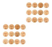 Toyvian 24pièces Cartes Jalons Bois Pour Disques Bois Pour Photos Accessoires De Décoration Mensuelle Suivi Des Étapes De Croissance Pour Capturer Les Moments Précieux