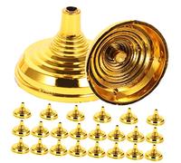 Toyvian 24Pièces Support de Mât de Plaqué Or Lot de Supports Ronds pour Drapeaux pour Décoration de Nationale Vitrine
