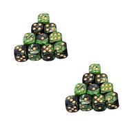 Toyvian 25 Pièces 6 Dés en Acrylique Fantaisie Jeux De Table De Dés D6 Dés Dé 16mm Translucide Vert Dés Assortis Dés De Jeu De Nombres Dé Vert Dés à Six Faces Bar Six Côtés Cadeau D20