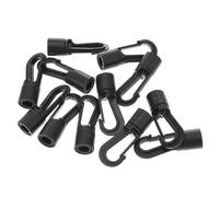 Toyvian 25 Pièces Crochets Noirs en Plastique pour Cordon Élastique 6,5-8mm Résistants à l'usure la Corrosion pour Bateaux et Kayaks,