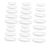 Toyvian 25 Pièces Plateau De Pot De Fleur Plateaux Plant Pots à L'intérieur Succulent Soucoupe Plantes Drainage Herbe Plante D'intérieur Plantes D'intérieur Usine Plastique Blanche
