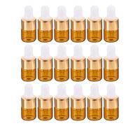 Toyvian 25pièces Flacons Compte-gouttes Verre Teinté Bouteilles Réutilisables pour Huiles Essentielles Voyage et Aromathérapie Bouchon Pipette Coloris Aléatoire Couleur Couleur Aléatoire