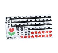 Toyvian 2feuilles Autocollants Muraux De Forme De Cœurs Stickers Cartoon Pour Mesurer Garçon Fille Décoration Murale Pour Chambre Garçon Fille Et