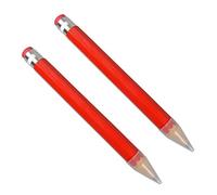 Toyvian 2Pcs 35Cm/13.8 Pouces Gros Crayons, Rose/Bleu/Rouge/Vert/Orange Crayon en Bois Géant Grand Dessin Écriture Peinture Marque Crayons (Rouge)