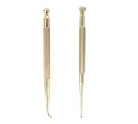 Toyvian 2pcs Bâton D'acupuncture en Laiton pour Massage des Points de Pression Auriculaires, Outil D'acupression Précis et Solide, Maison Voyages