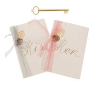 Toyvian 2pcs Cartes de Serment de Mariage et Cartes de Vœux en Papier Ruban Soyeux, Résistant la Déformation, pour Écrire, pour Mariés Lors du Grand Jour