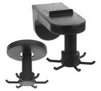 Toyvian 2pcs Crochets Cuisine pour Suspendre les Ustensiles Noir Abs Multi-griffes Rotation 360° Fixation sans Clou pour Surface en Verre ou Céramique