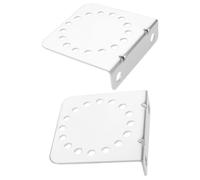 Toyvian 2pcs Embase à Joint en Acier Inoxydable, Équerre de Fixation pour Tige Ronde, Résistance la Corrosion, Compatible Clôtures Électriques pour Usage Agricole