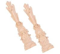 Toyvian 2pcs Incrustation en Bois pour Meuble et Moulures Décoratives en Bois Effet Décoratif Robuste Style Classique Décoration Intérieure pour Portes et Fenêtres