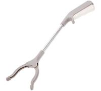 Toyvian 2pcs Pinces à Déchets en Acier Inoxydable et Abs Épaissies, Outil de Ramassage Sécurisé pour Personnes Âgées et Handicapées, pour Travailler en Hauteur