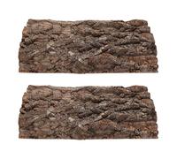 Toyvian 2pièces Arbre Cachette pour Reptiles Plateforme Prélasser Soleil Niche Tortues Surélevée Fond Liège Imitation Écorce Terrarium