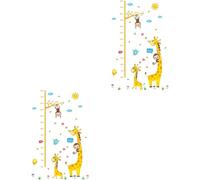 Toyvian 2pièces Autocollant De Mesure De Hauteur Amusant Pour Garçon Fille Décoration Murale Avec Personnages Cartoons Pour Chambre Garçon Fille Salle De Bain Et Plus Facile à