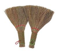 Toyvian 2pièces Balai De Bureau Paille Artisanal Petite Balayette Légère pour Nettoyage De Table Brosse à Poussière Pratique Et Portable