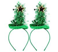 Toyvian 2pièces Bandeau Noël Sapin Lot de Accessoires de Fête Créatifs Serre-tête de Noël pour Garçon Fille et Adultes