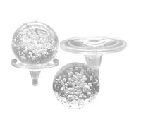 Toyvian 2pièces Boule De Verre Décorative avec Support pour Fontaine Effet Cascade Sphère Transparente à Bulles pour Intérieur