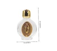 Toyvian 2pièces Bouteille Eau Bénite Décorative Portable Et Verre Lot de Bouteilles pour Conservation