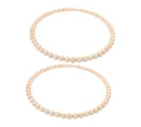 Toyvian 2pièces Cercles De Perles Bois Rustiques Anneaux De Acier Inoxydable Pour Couronnes Naturelles Décoration De Porte Pour Mariages Et Intérieur