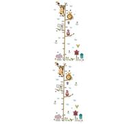 Toyvian 2pièces Décalcomanie Murale De Mesure De Hauteur Animaux Autocollant Amovible Zoo Pour Décoration De Chambre Collage