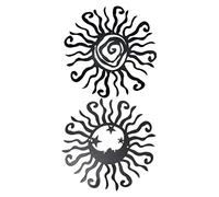Toyvian 2pièces Décoration Murale Extérieure Métal Forme Soleil Art Mural Métal Pour Décoration Murale Intérieure Et Ornement Solaire