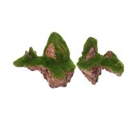 Toyvian 2pièces Décoration Pierre pour Aquarium Pierres Flottantes Résine avec Motif de Mousse Décor sous-Marin pour Poissons
