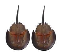 Toyvian 2pièces Jouets De Crabe Réalistes Figurines Animaux Marins Plastique pour Maisons De Poupées Jeu Éducation pour Garçon Fille