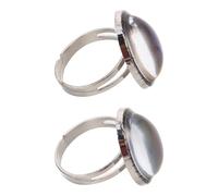 Toyvian 2pièces Lot De Bagues Vintage Ovales Pour Femmes Ajustable Pierre Thermosensible Accessoire De Mode Pour Occasions Spéciales