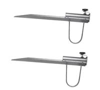 Toyvian 2pièces Parasol De Plage Acier avec Ancre De Sable Support à Angle Droit Lot de Piquets