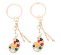 Toyvian 2pièces Porte-clés Mini Palette Lot de Breloques Alliage pour Sacs à Dos Voyages Pendentif Décoratif pour Artistes et Amateurs de Peinture