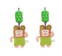 Toyvian 2pièces Portez Un Regard Amusant Sommeil Avec Ce Suspendu Forme De Singe Un Accessoire Pour Lit Poussette Stimulez Les Sens De Votre Garçon Fille Avec Ce Doux Conçu Pour
