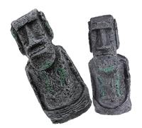 Toyvian 2pièces Statue Île Abstraite Résine Figurine Île Décorative pour Maison Bureau et Étagère