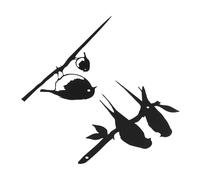 Toyvian 2pièces Statue Oiseau Fer Sur Branche De Décorations Murales à Planter Sur Terrasse Ou Arbre Art Mural Métal