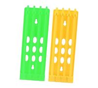 Toyvian 2pièces Support pour Anneaux De Pied De Pigeon De Course Rangement Suspendu pour Bagues De Pigeon Voyageur Jaune Et Vert Structure à Quatre Piliers Capacité Large Et Organisation p