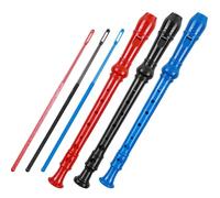 Toyvian 3 Clarinettes d'apprentissage 8 Trous en Abs pour Garçon et Filles, 3 Couleurs, Instrument à Vent Simple pour Étudiants, Flûte à Bec D'entraînement avec Étui en Velours, pour