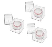 Toyvian 3 Ensembles Boîte De Rangement pour Baseball Transparent De Supports De Élégants Protection Optimale Et Entretien Facile pour Baseballs Autographiés 2 Pièces * 3