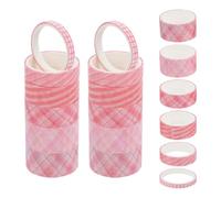 Toyvian 3 Ensembles Ensemble de Rubans Washi Décoratifs Rose | Washi en Rouleau, Retrait Propre, Pratique pour Étudiants, Cadres Photo, Bocaux et Loisirs Créatifs