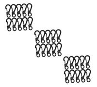 Toyvian 3 Ensembles Lot de Mousquetons Noirs Miniatures Alliage Clips À Ressort pour Escalade Camping Et Randonnée Crochet Pratique pour Porte Clés Et Équipement De Plein Air 20 Pièces * 3