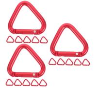 Toyvian 3 Ensembles Mousquetons Triangle Clips De Sécurité Robustes pour Escalade Et Activités De Plein Air Design Innovant Et Pratique Fixation Facile À Clé Ou Lanière Rouge 6 Pièces * 3